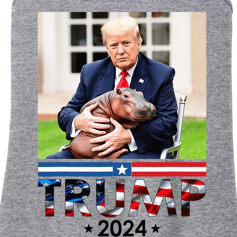 Cute Baby Pygmy Hippo Moo Deng Pets For Trump 2024 Ladies Essential Tank