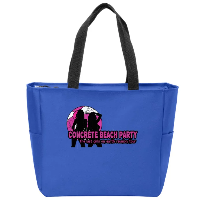 Concrete Beach Party Zip Tote Bag