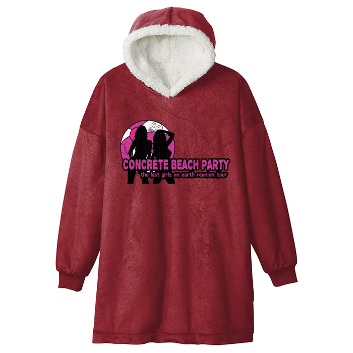 Concrete Beach Party Hooded Wearable Blanket