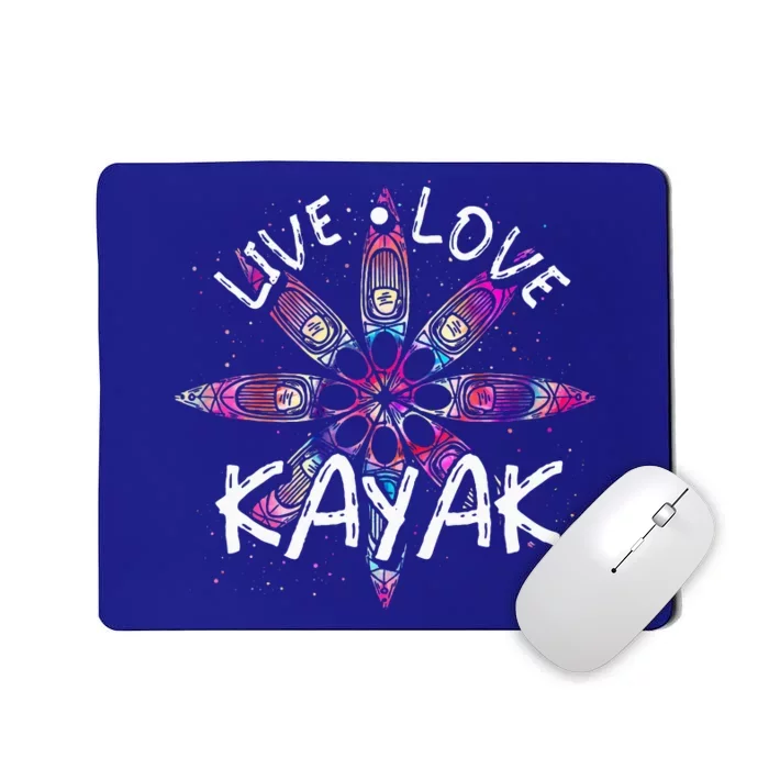 Canoe Boat Paddling Sport Kayaker Live Love Kayak Mousepad