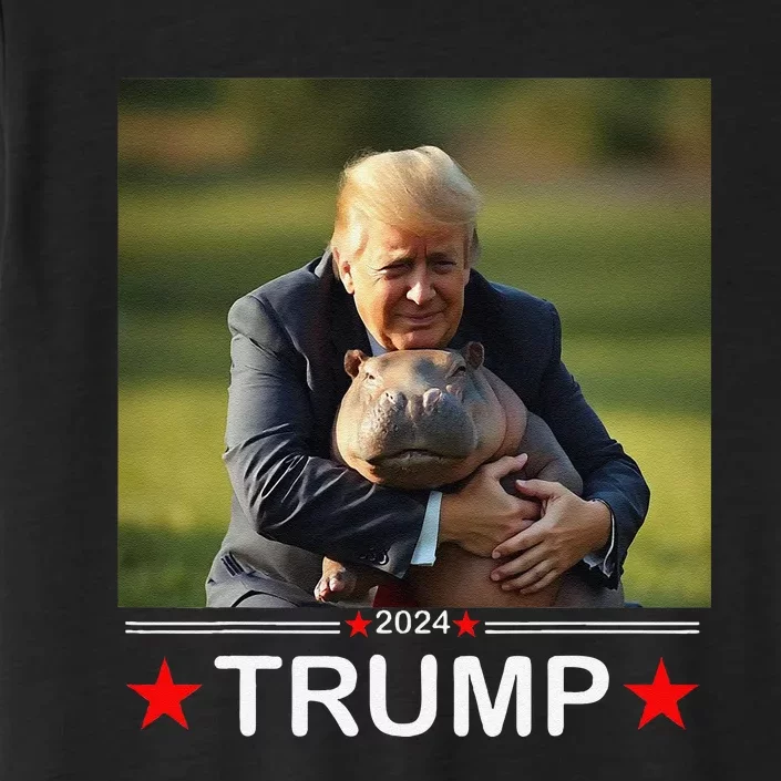 Cute Baby Pygmy Hippo Moo Deng Pets For Trump 2024 ChromaSoft Performance T-Shirt