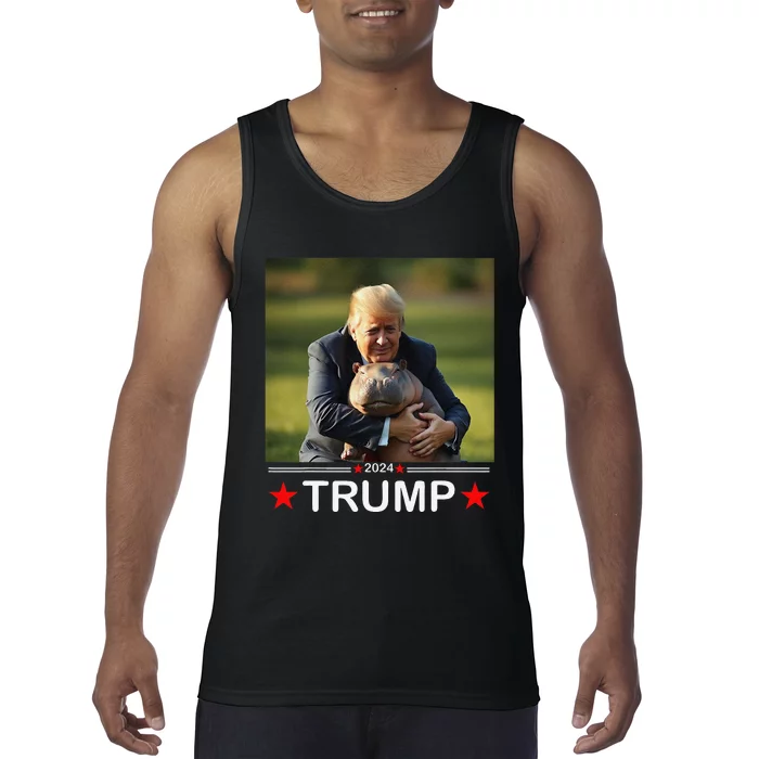 Cute Baby Pygmy Hippo Moo Deng Pets For Trump 2024 Tank Top