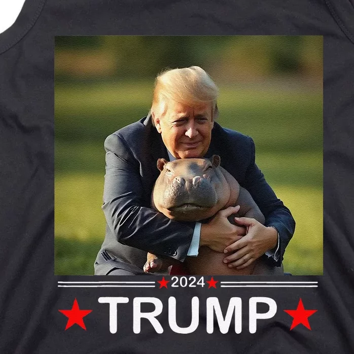 Cute Baby Pygmy Hippo Moo Deng Pets For Trump 2024 Tank Top