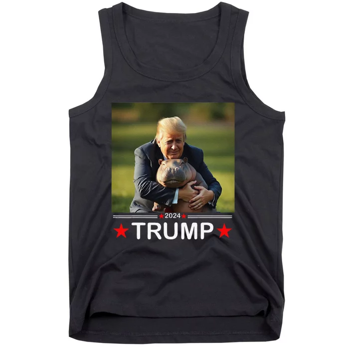 Cute Baby Pygmy Hippo Moo Deng Pets For Trump 2024 Tank Top