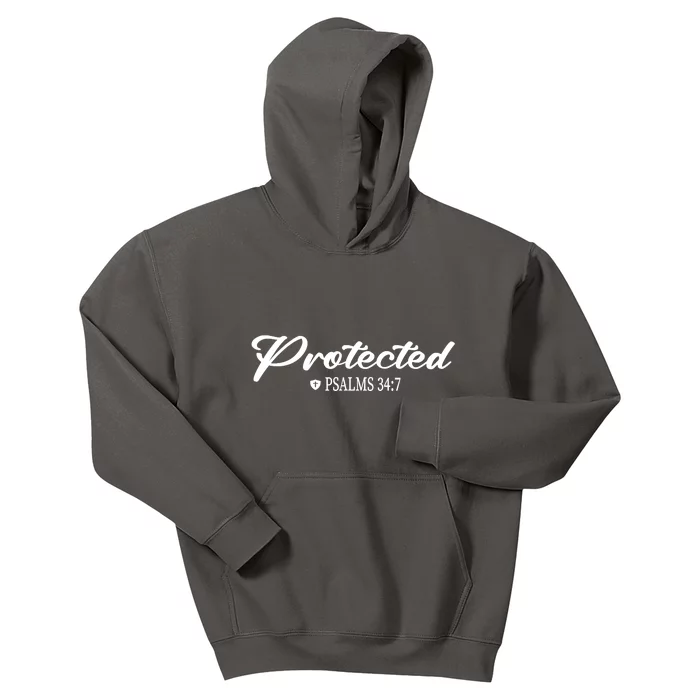 CHRISTIAN BIBLE PSALMS 347 PROTECTED FOR MEN & WOMEN VERSE Kids Hoodie