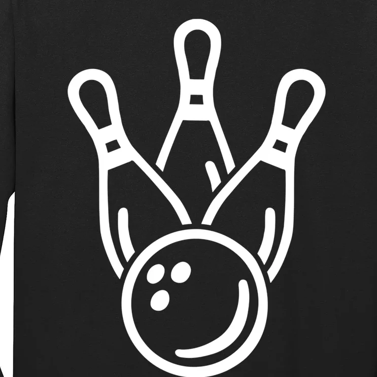 Crossed Bowling Pins And Ball Gift Long Sleeve Shirt