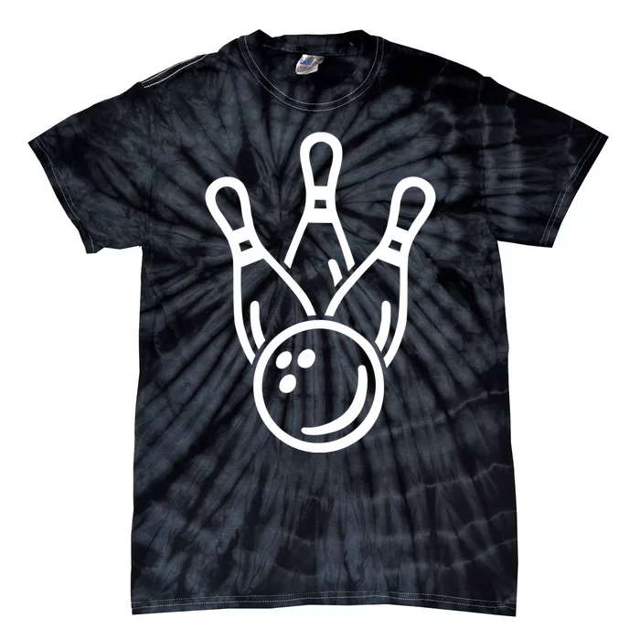 Crossed Bowling Pins And Ball Gift Tie-Dye T-Shirt