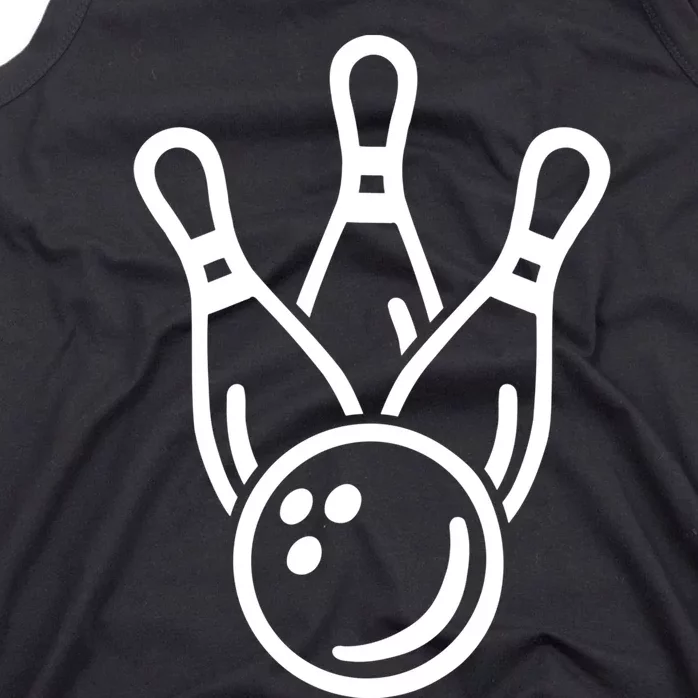 Crossed Bowling Pins And Ball Gift Tank Top