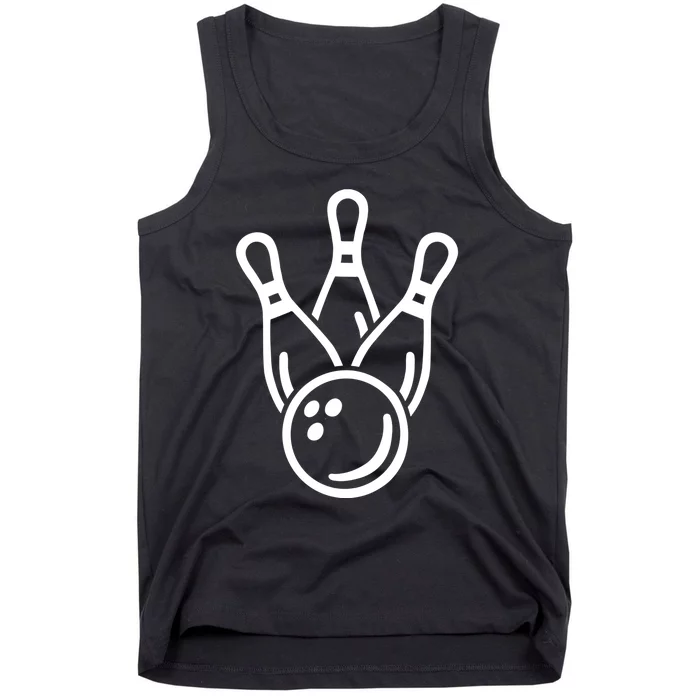 Crossed Bowling Pins And Ball Gift Tank Top