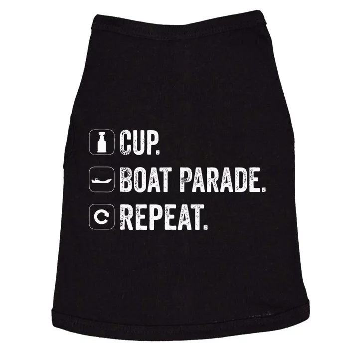 Cup Boat Parade Repeat Hockey Fans Doggie Tank