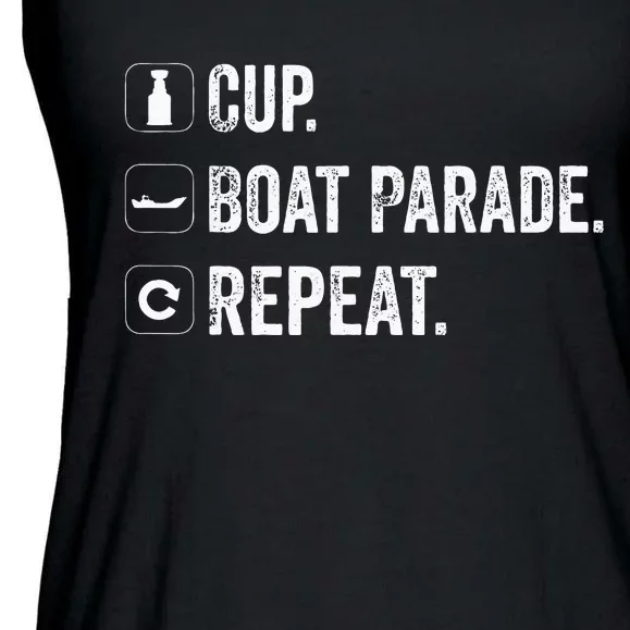 Cup Boat Parade Repeat Hockey Fans Ladies Essential Flowy Tank