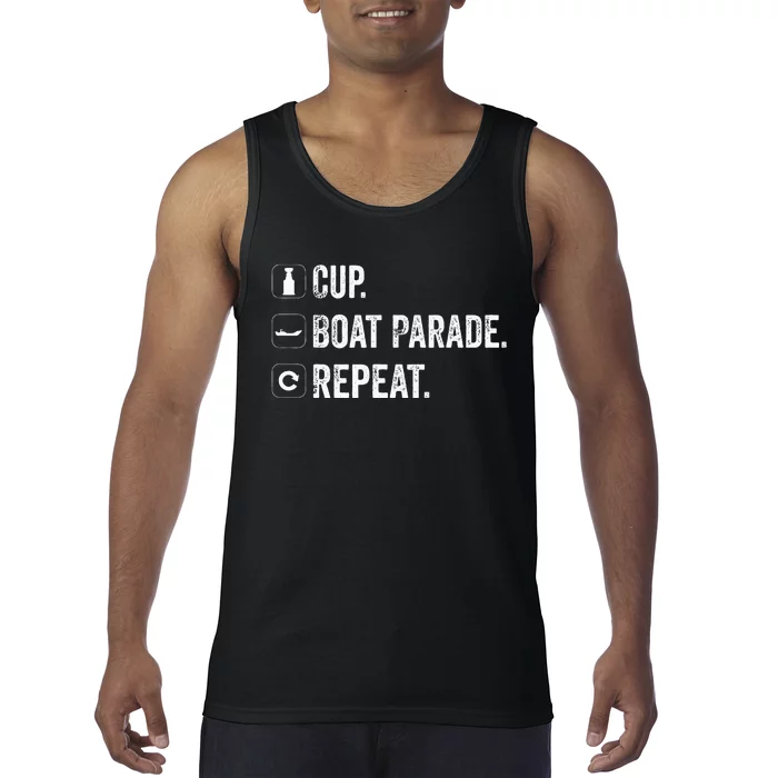 Cup Boat Parade Repeat Hockey Fans Tank Top