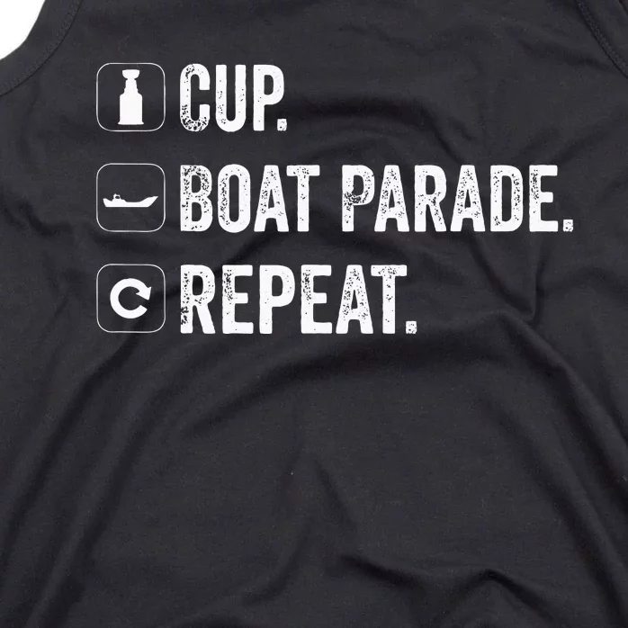 Cup Boat Parade Repeat Hockey Fans Tank Top