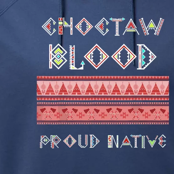 Choctaw Blood Proud Native American Performance Fleece Hoodie