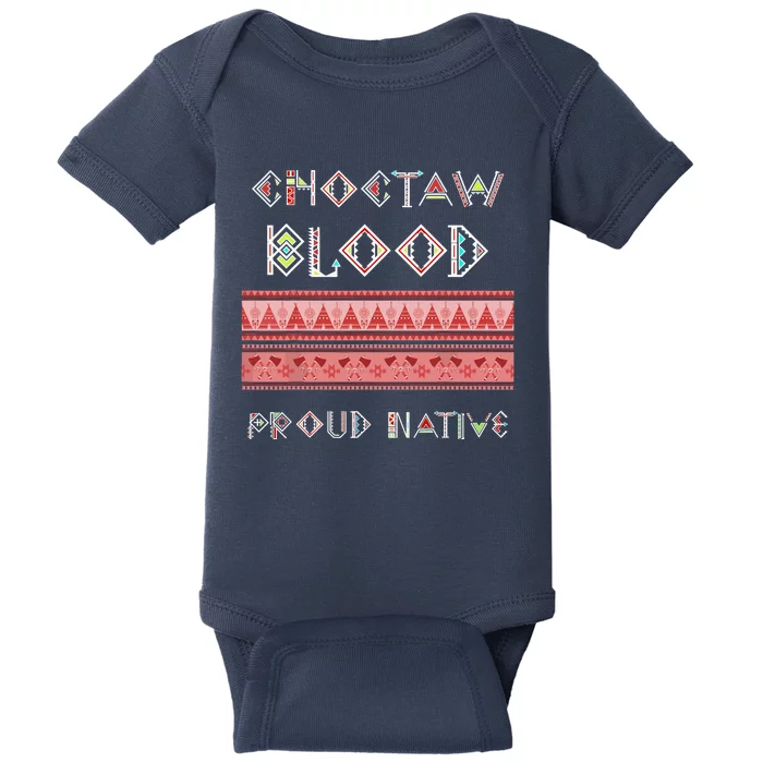 Choctaw Blood Proud Native American Baby Bodysuit