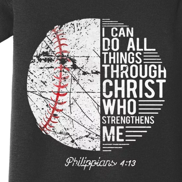 Christian Baseball Philippians Religious Gifts Baby Bodysuit