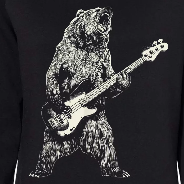 Cute Bear Playing Guitar Gift Guitar Lover Womens California Wash Sweatshirt