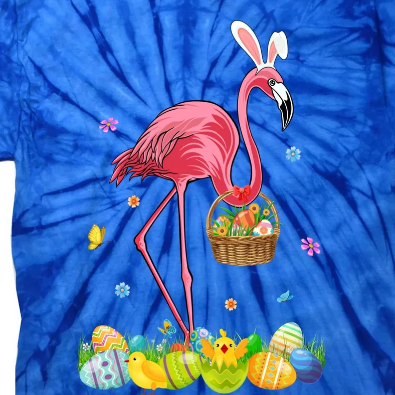 Cute Bunny Pink Flamingo Easter Eggs Easter Day Gift Tie-Dye T-Shirt