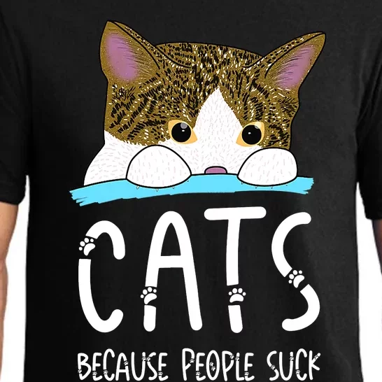 Cats Because People Suck Pajama Set