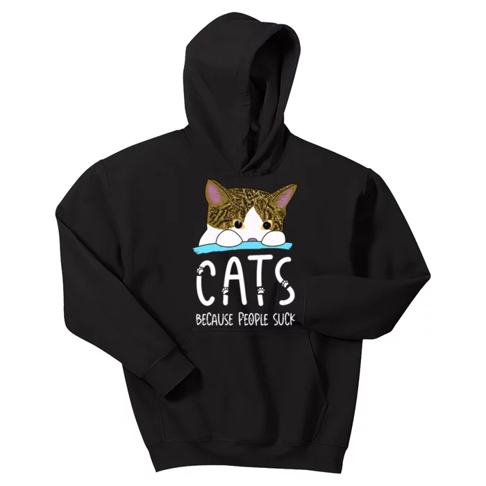 Cats Because People Suck Kids Hoodie