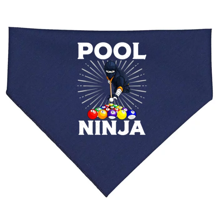 Cool Billiards Pool Player Ninja Billiard Best Gifts Funny Sport USA-Made Doggie Bandana