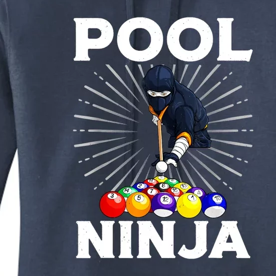 Cool Billiards Pool Player Ninja Billiard Best Gifts Funny Sport Women's Pullover Hoodie