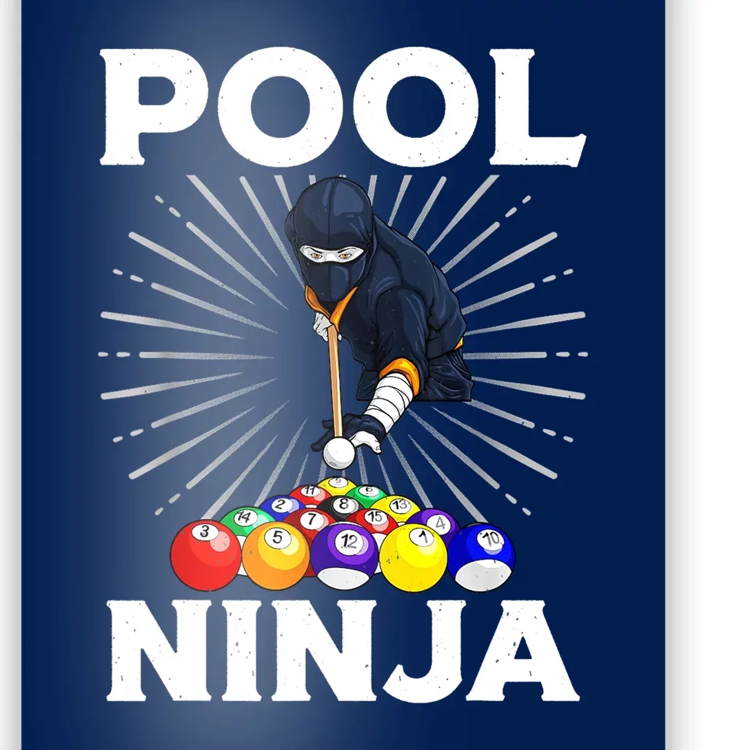 Cool Billiards Pool Player Ninja Billiard Best Gifts Funny Sport Poster