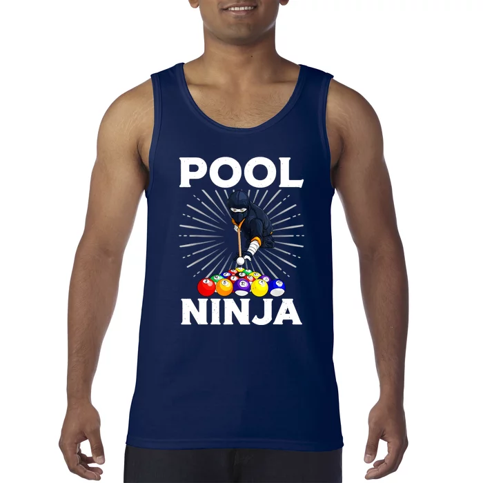 Cool Billiards Pool Player Ninja Billiard Best Gifts Funny Sport Tank Top