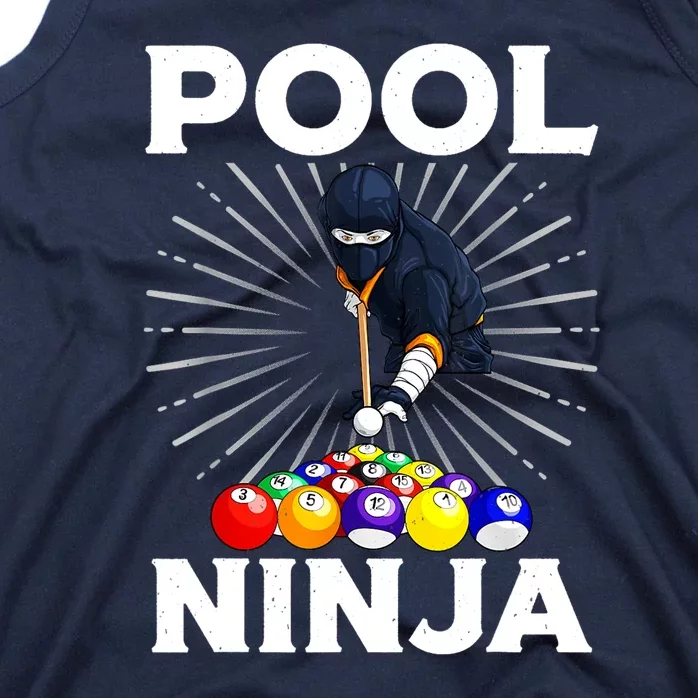 Cool Billiards Pool Player Ninja Billiard Best Gifts Funny Sport Tank Top