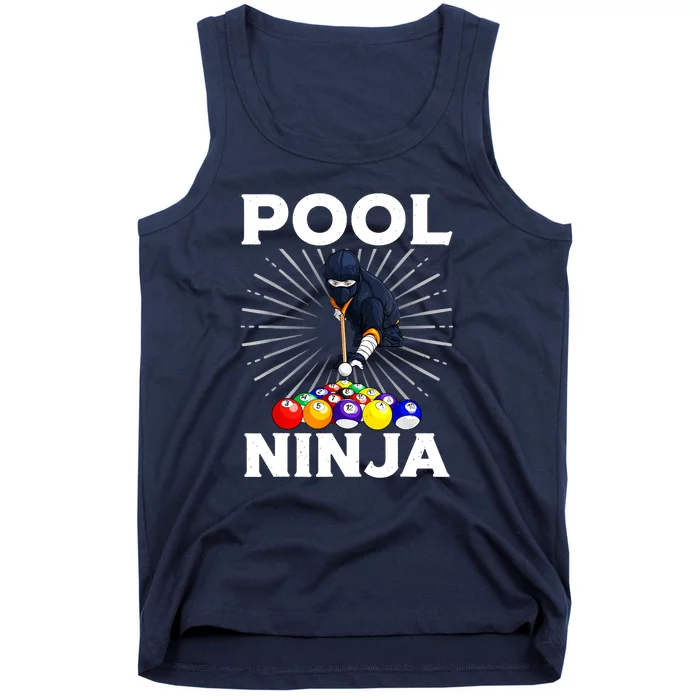 Cool Billiards Pool Player Ninja Billiard Best Gifts Funny Sport Tank Top