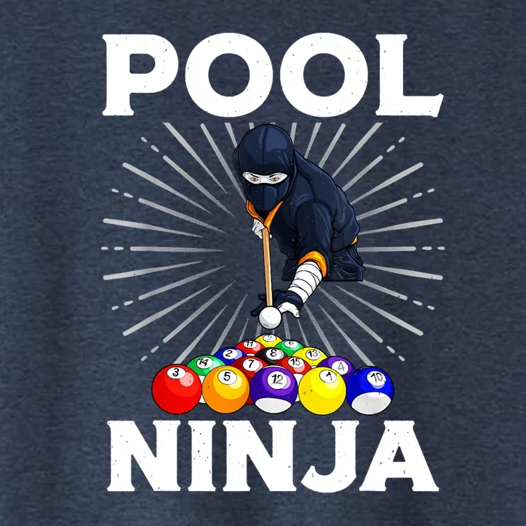 Cool Billiards Pool Player Ninja Billiard Best Gifts Funny Sport Women's Crop Top Tee