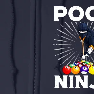 Cool Billiards Pool Player Ninja Billiard Best Gifts Funny Sport Full Zip Hoodie