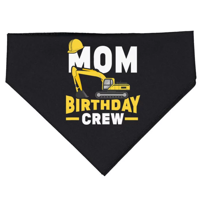 Construction Birthday Party Digger Mom USA-Made Doggie Bandana