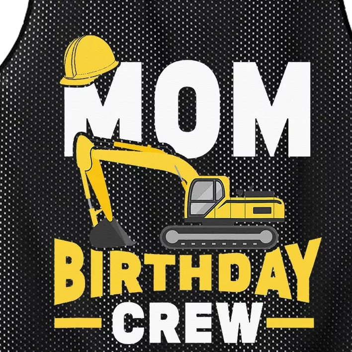 Construction Birthday Party Digger Mom Mesh Reversible Basketball Jersey Tank