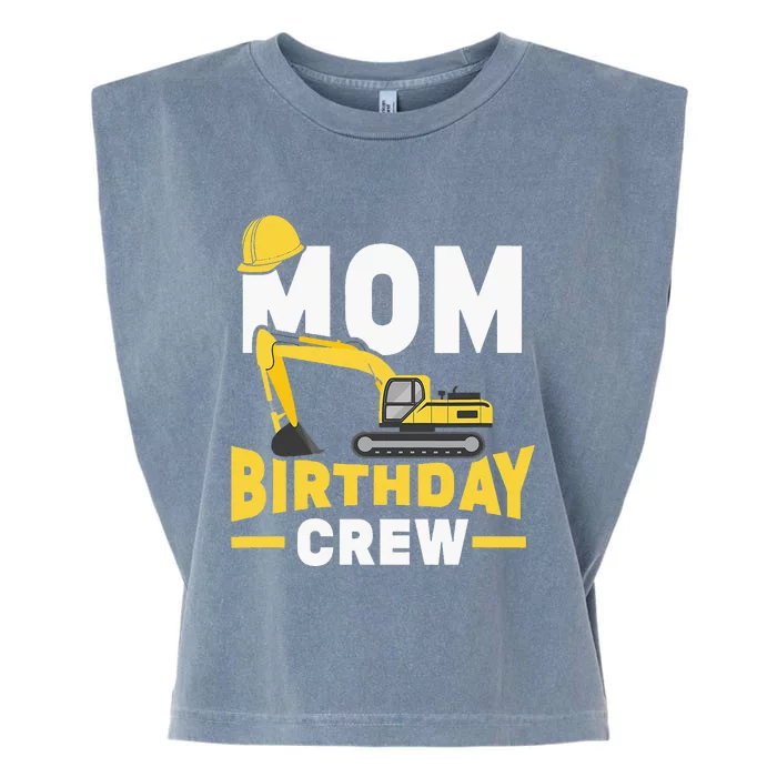 Construction Birthday Party Digger Mom Garment-Dyed Women's Muscle Tee