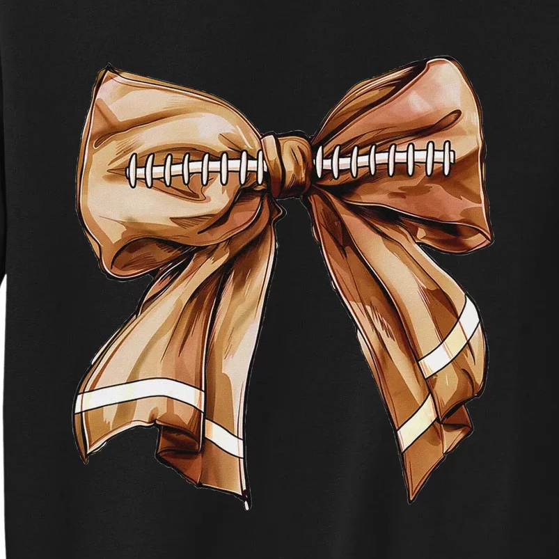 Coquette Bow Pumpkin American Football Thanksgiving Autumn Sweatshirt