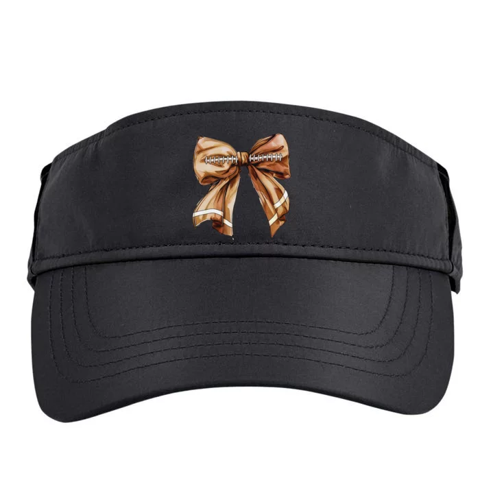 Coquette Bow Pumpkin American Football Thanksgiving Autumn Adult Drive Performance Visor