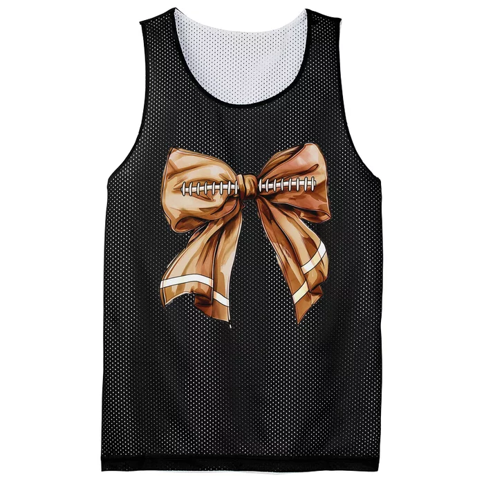 Coquette Bow Pumpkin American Football Thanksgiving Autumn Mesh Reversible Basketball Jersey Tank