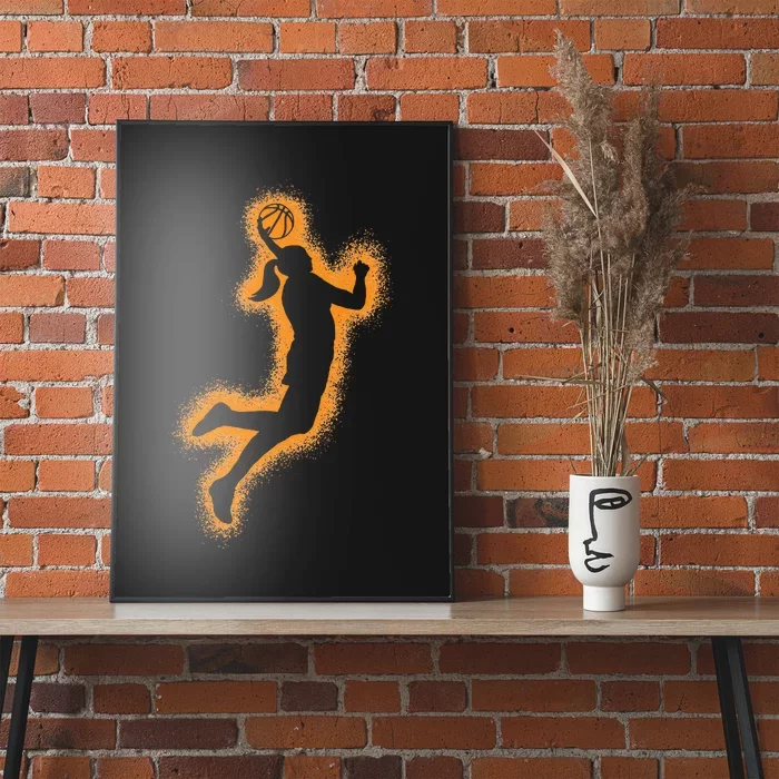 Cute Basketball Player Print Women Basketball Poster