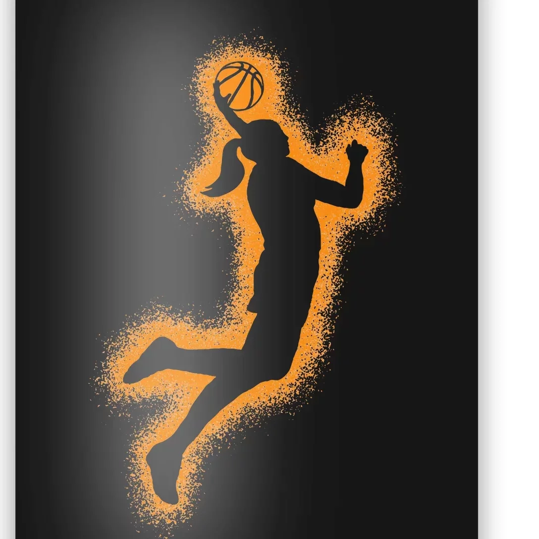 Cute Basketball Player Print Women Basketball Poster