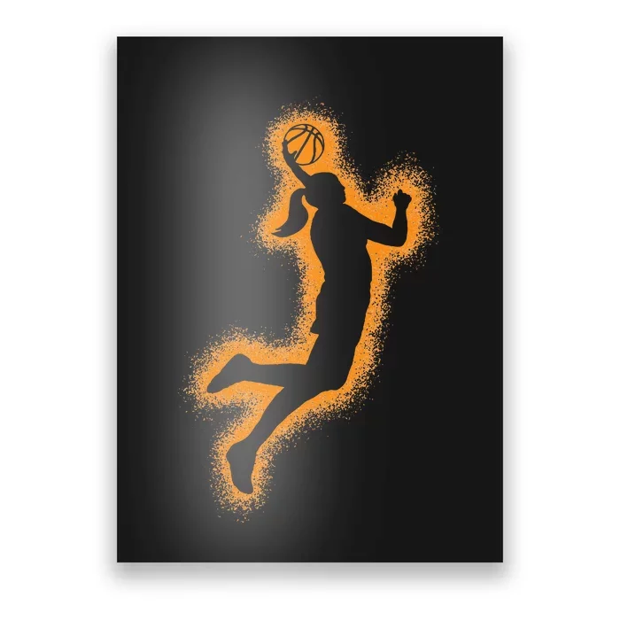 Cute Basketball Player Print Women Basketball Poster