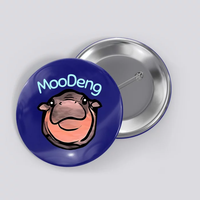 Cute Baby Pygmy Hippo Moodeng Button