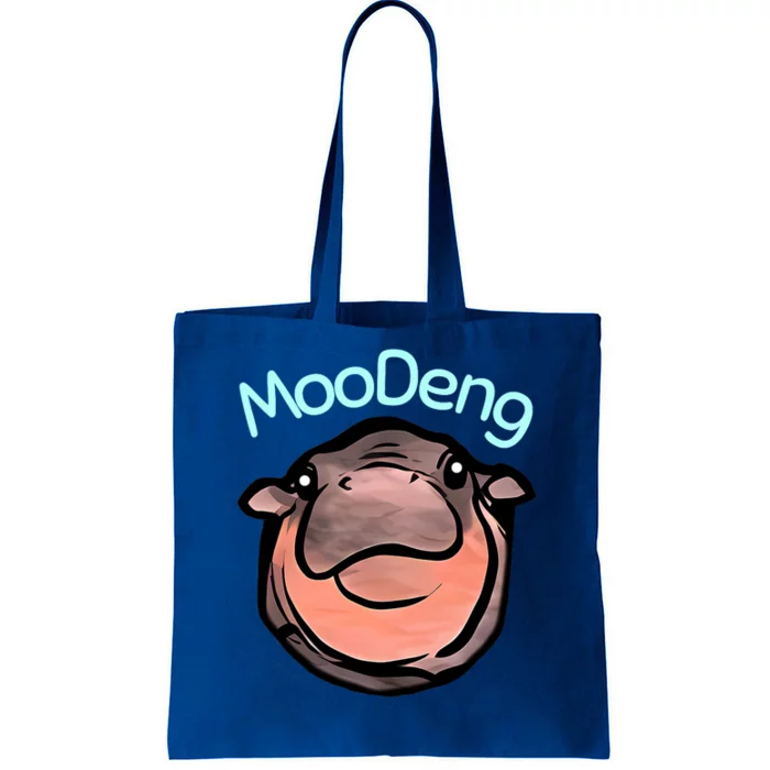 Cute Baby Pygmy Hippo Moodeng Tote Bag