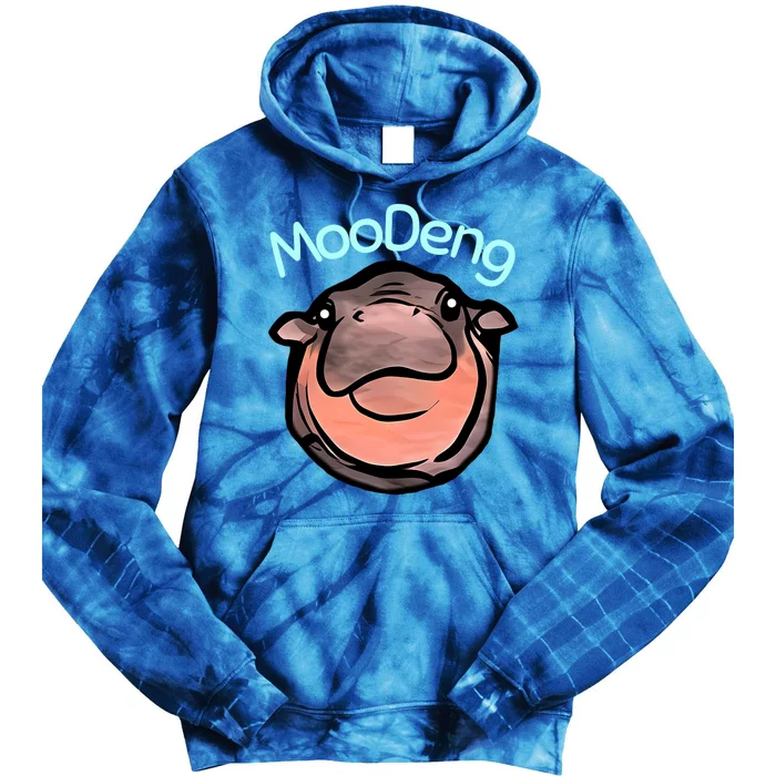 Cute Baby Pygmy Hippo Moodeng Tie Dye Hoodie