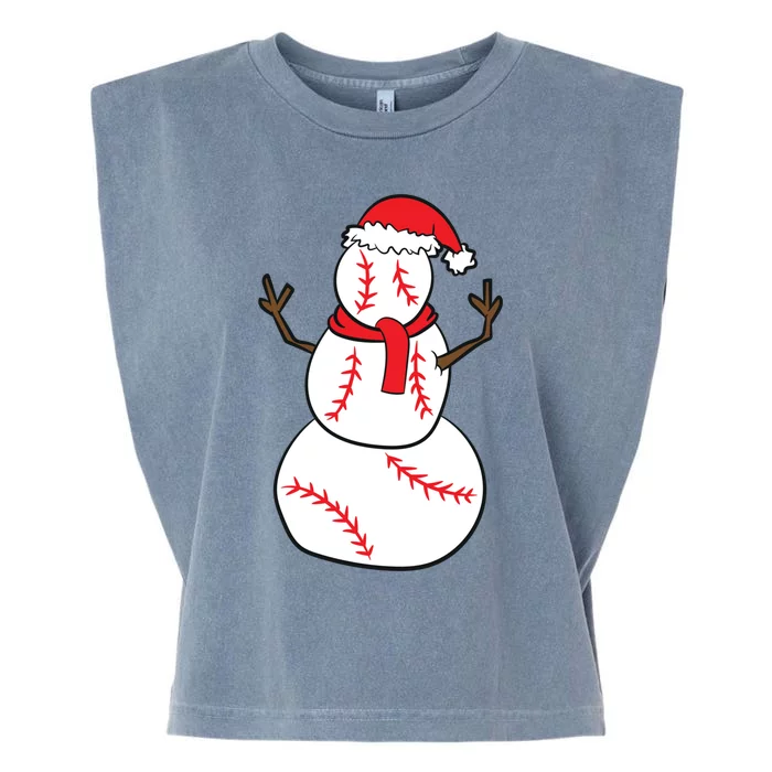 Christmas Baseball Player Gift Christmas Gift Baseball Garment-Dyed Women's Muscle Tee