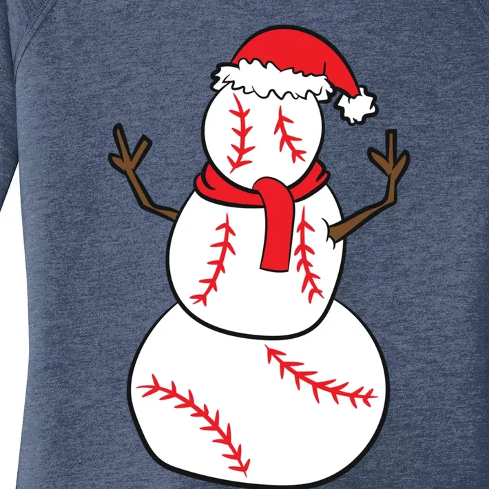 Christmas Baseball Player Gift Christmas Gift Baseball Women's Perfect Tri Tunic Long Sleeve Shirt