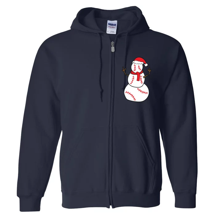 Christmas Baseball Player Gift Christmas Gift Baseball Full Zip Hoodie