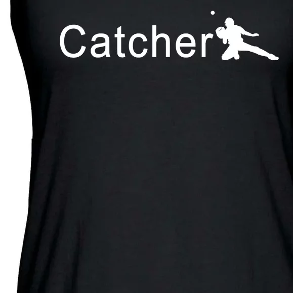 Catcher Baseball Player Ladies Essential Flowy Tank