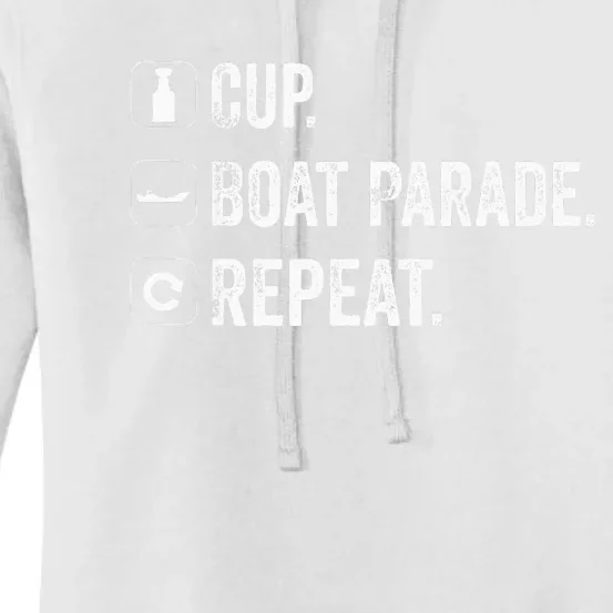 Cup Boat Parade Repeat hockey fans Women's Pullover Hoodie