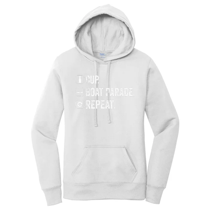 Cup Boat Parade Repeat hockey fans Women's Pullover Hoodie